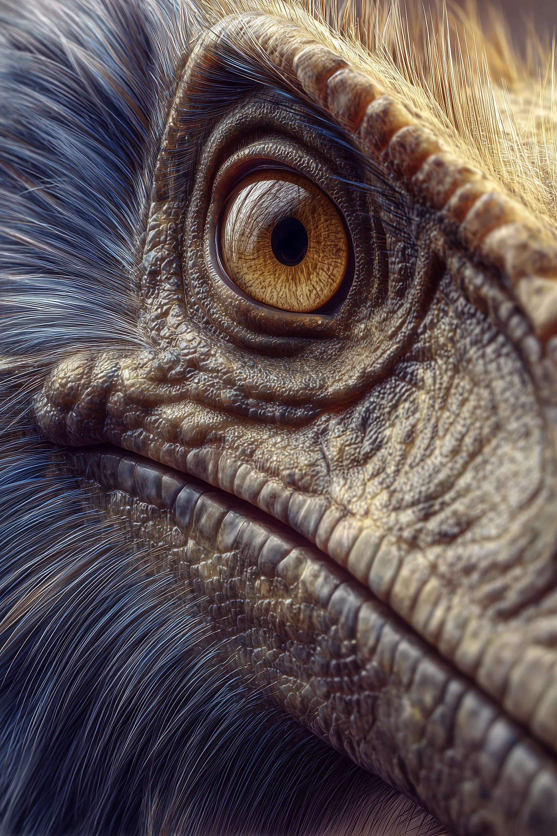 Scientifically accurate paleoart of Velociraptor mongoliensis, a feathered dromaeosaurid raptor with a sickle claw from the Late Cretaceous, rendered in cinematic prehistoric detail.
