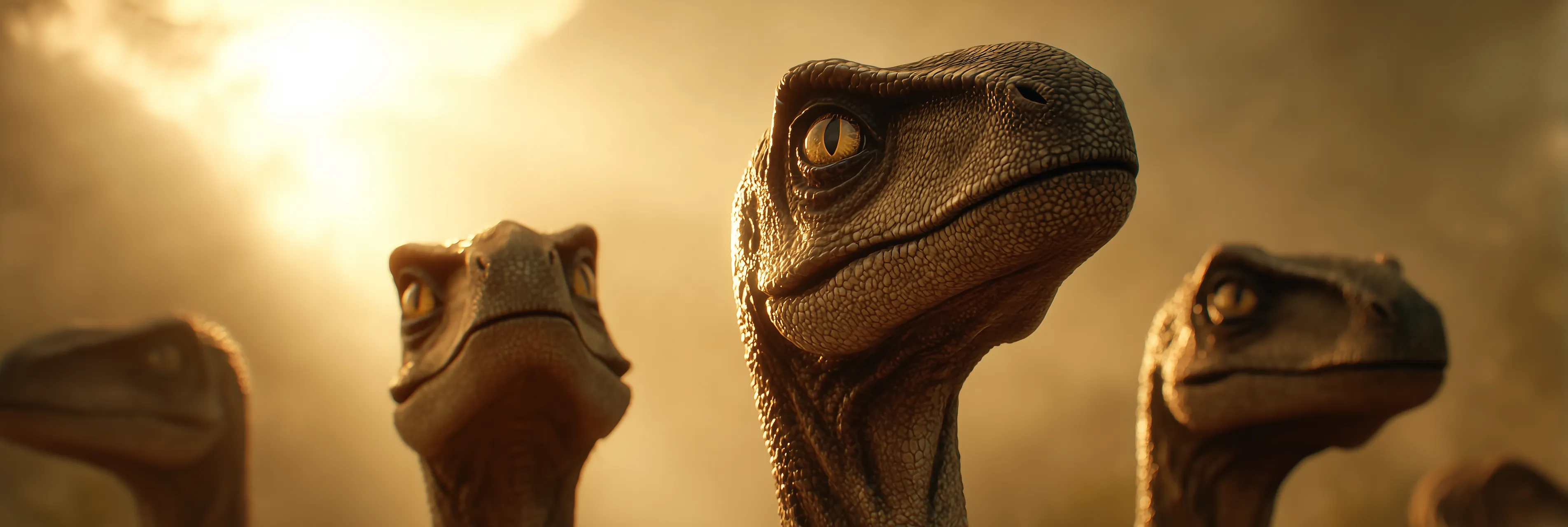 Scientifically accurate paleoart of Velociraptor mongoliensis, a feathered dromaeosaurid raptor with a sickle claw from the Late Cretaceous, rendered in cinematic prehistoric detail.